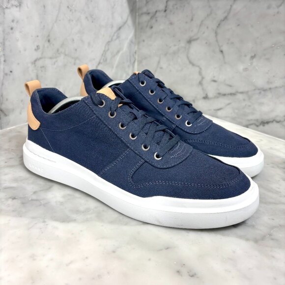 Cole Haan Men's Grandpro Rally Canvas Court Sneaker US Size 12 Blue White C34716 - Picture 2 of 10